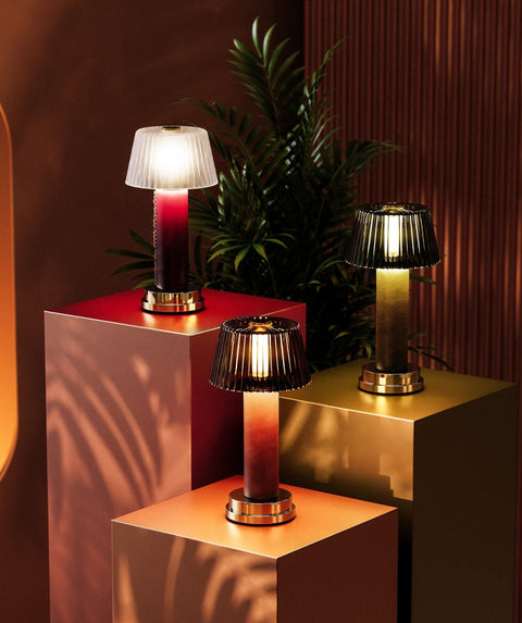 Rechargeable Victoria leather sleeve by NEOZ Lighting