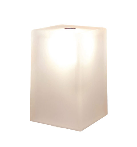 Rechargeable lamp Gem square polymer opal by NEOZ Lighting
