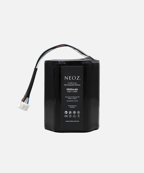 NEOZ 6-cell lithium-ion rechargeable battery pack 5800mAh 10.8V with connector cable