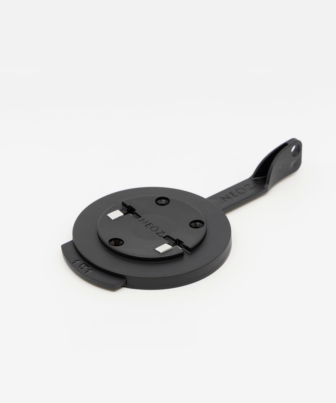 NEOZ N1 Cordless Lamp Lock system showing black base plate and release key on white background