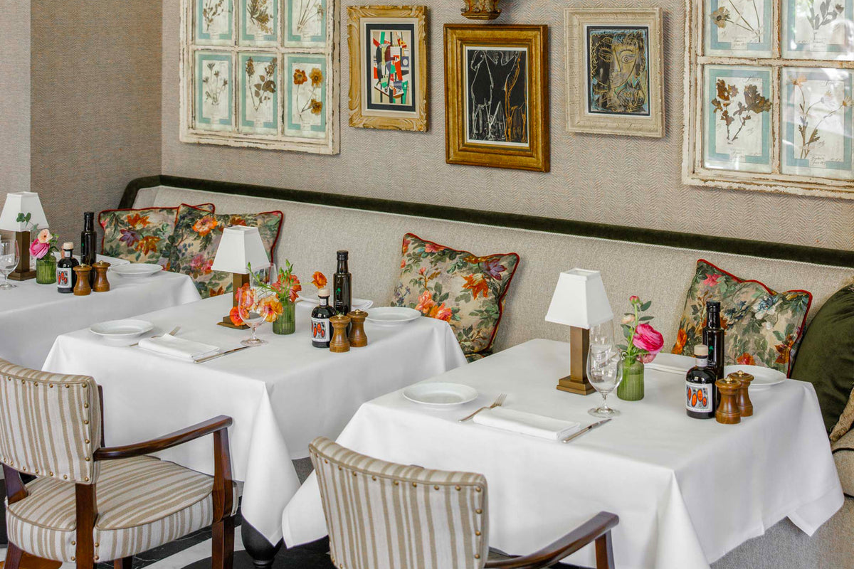 Irene restaurant at The Savoy Florence with Albert Aged Brass Cordless Table Lamp