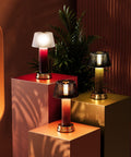 Rechargeable Victoria leather sleeve by NEOZ Lighting